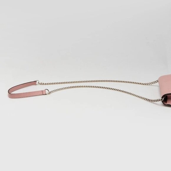 Gucci Pink Pebbled Leather Interlocking G Wallet on Chain Clutch Bag - Picture 4 of 10